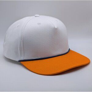 Discover Card Hat Orange White Snapback Cap Credit Trucker Rope